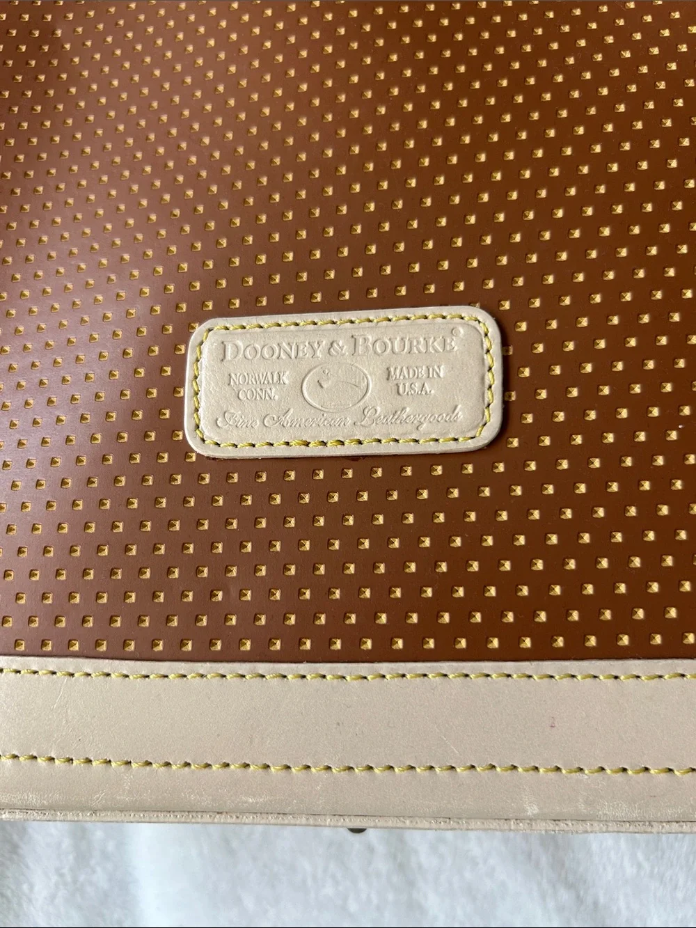 Vintage Dooney & Bourke Cabriolet Perforated Leather Hobo Shoulder Bag